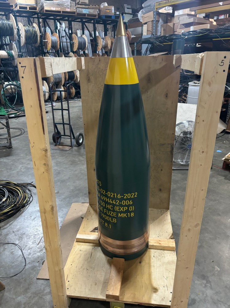 In the crate for shipping!